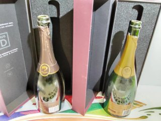 2 BOTTIGLIE VUOTE Champagne KRUG COMPLETE