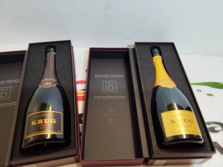 2 BOTTIGLIE VUOTE Champagne KRUG COMPLETE