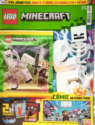 LEGO MINECRAFT JINETE Y CABALLO ESQUELETO+ HEROE