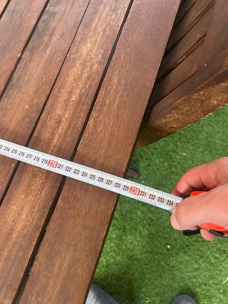 Mesa de exterior de teca