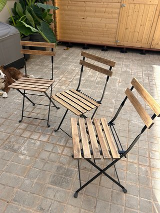 Conjunto 3 Sillas Plegables Exterior