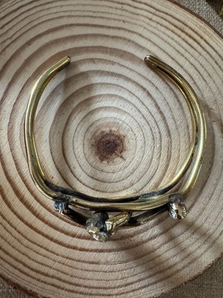 Brazalete vintage estilo Brutalista / boho.
