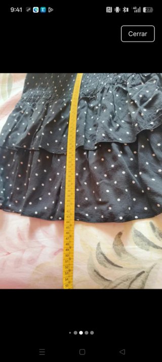 Falda de lunares negra y blanca