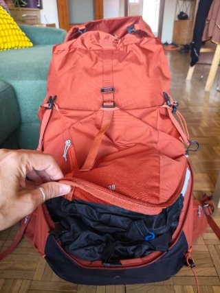 Mochila senderismo montaña 38L naranja