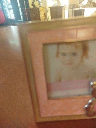 Portafoto bimba orsetto rosa