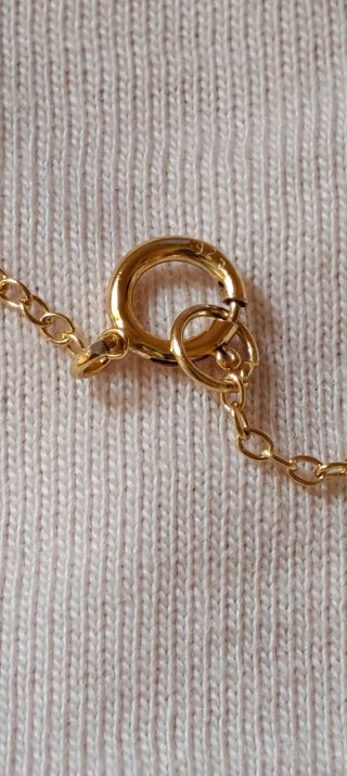 Collar plata dorada con perlas