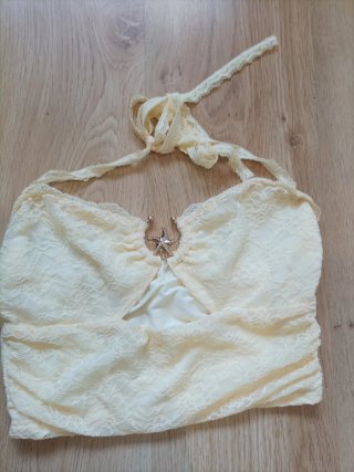 Conjunto top y falda pantalón encaje S