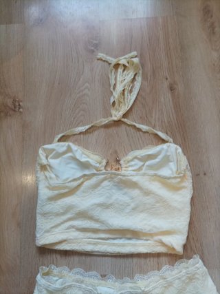 Conjunto top y falda pantalón encaje S