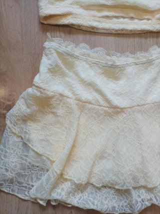 Conjunto top y falda pantalón encaje S