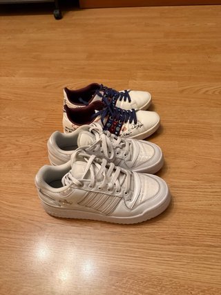 2 Pares Zapatillas Mujer Blancas y Multicolor