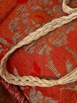 Cintura vera pelle interno, corda esterno