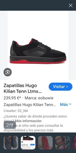 Zapatillas Hugo Negras y Rojas