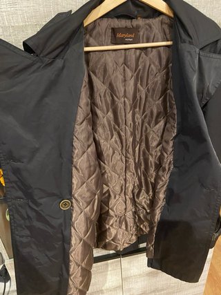 Gabardina Negra Mujer