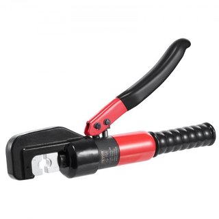 Herramienta de Crimpado Hidráulica con 9 Juegos de Matrices AWG12-2/0 Conectores de Terminal de Cobre y Aluminio Crimpadora de Terminales de Batería, con Alicates de Corte, Guantes, 5pcs Conectore...