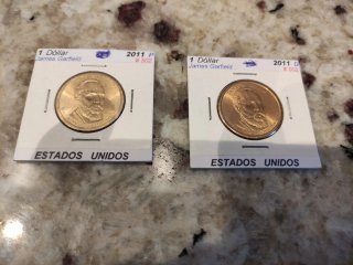 Moneda Dólar James Garfield 2011 P/D