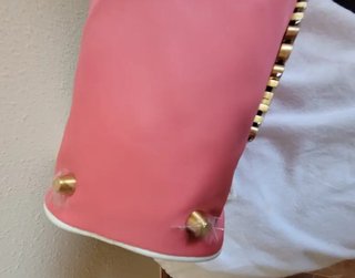 Bolso Moschino rosa y blanco