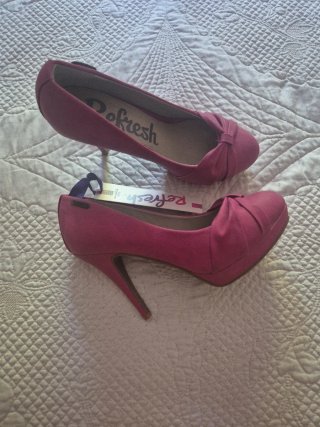 Zapatos tacón fucsia Marypaz talla 39