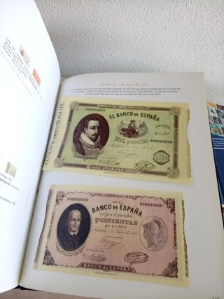 Libros Colección Billetes Peseta España y sellos