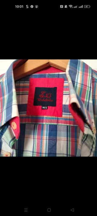 Camisa de cuadros hombre azul y rosa