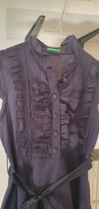 Abito Benetton bimba cotone blu