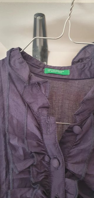 Abito Benetton bimba cotone blu
