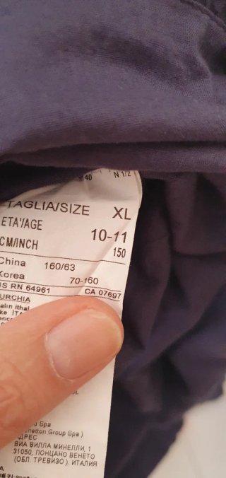 Abito Benetton bimba cotone blu