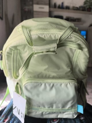 Mochila Zara verde lima