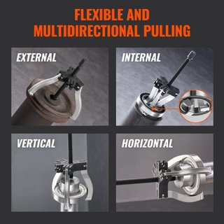 Juego de Extractores, Kit de Extractores de 7.6 cm y 17.8 cm, Herramienta de Extracción de Poleas de Volante de 3 Garras, Extractor de Ruedas de 2 o 3 Garras Reversibles, Vertical y Horizontal, Ex...