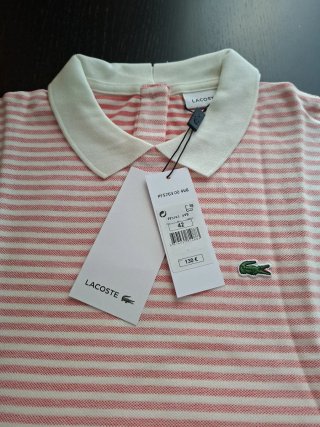 Polo Lacoste Rayas Rosas Talla 42