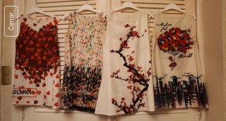 4 trajes cortos o blusas Talla S
