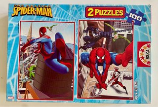 2 Puzzles de Doraemon y 2 de Spiderman