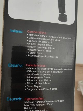 Trípode LinQ per fotocamera reflex e cellulare