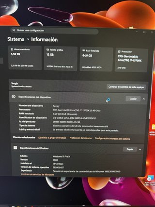PC Gaming i7-13700K RTX 4070 Ti 64GB DDR5 + Pack