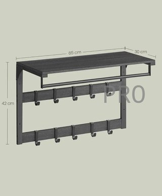 Perchero de pared con 10 ganchos