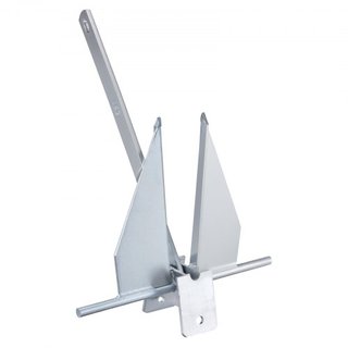 Kit de Ancla Estilo Fluke, Ancla Fluke de 13 LBS de Acero Galvanizado Sumergido en Caliente con Cadena de 7.9', Cuerda de 101' y Dos Grilletes de 0.4", Ancla Marítima para Pequeñas Embarcaciones d...