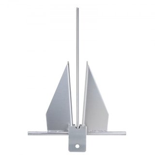 Kit de Ancla Estilo Fluke, Ancla Fluke de 13 LBS de Acero Galvanizado Sumergido en Caliente con Cadena de 7.9', Cuerda de 101' y Dos Grilletes de 0.4", Ancla Marítima para Pequeñas Embarcaciones d...