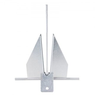 Kit de Ancla Estilo Fluke, Ancla Fluke de Acero Galvanizado de 8.5 LBS con Cadena de 7.9', Cuerda de 75' y Dos Grilletes de 0.4", Ancla Marítima para Pequeñas Embarcaciones de Menos de 18', Mares,...