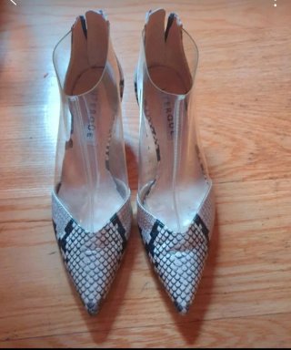 Zapatos Uterque Piel Beige/Negro