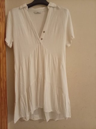 Camisa blanca manga corta