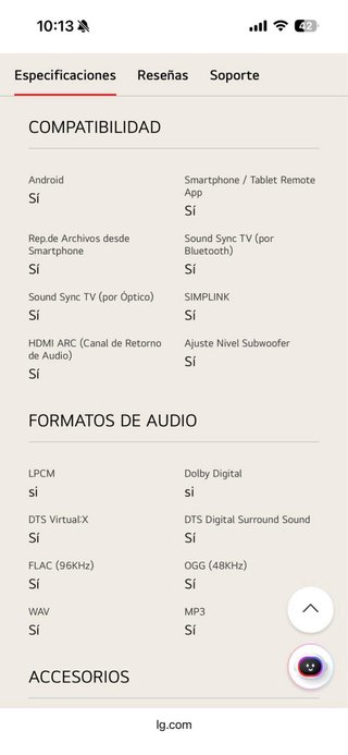 Barra Sonido LG + Subwoofer 360W