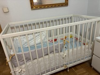 Cuna de madera blanca Ikea Gulliver