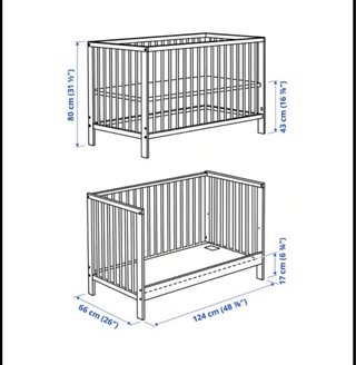 Cuna de madera blanca Ikea Gulliver