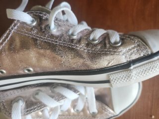 Zapatillas Converse All Star Doradas y Rosas
