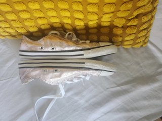Zapatillas Converse All Star Doradas y Rosas