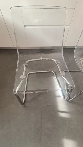 Sillas transparentes Ikea Tobias (2 unidades)