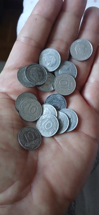 15 Monedas 10 céntimos Franco 1959