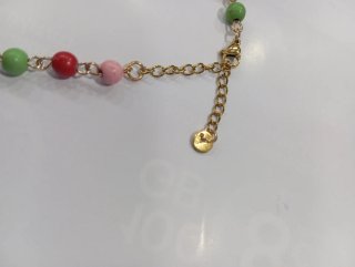 Collana donna acciaio e perline colorate