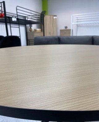 Tavolo rotondo in legno e metallo 100cm NUOVO