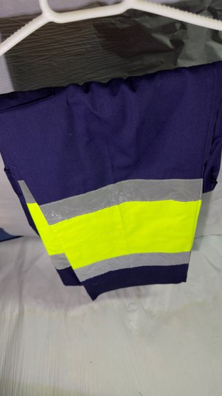 Pantaloni da lavoro riflettenti blu e gialli