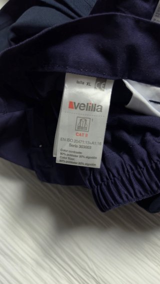 Pantaloni da lavoro riflettenti blu e gialli